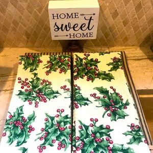 Set of Two April Cornell Holiday Tea Towels Limited Edition